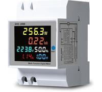 Compteur électrique consommation, 100A, 6 en 1, rail DIN, 220V