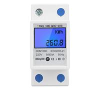 Compteur électrique Monophasé, 5-80A DDM15SD Mètre Relais Electronique d'Energie KWh Monophasé d'Affichage Numérique de Contre-jour d'Affichage à Cristaux Liquides, Compteur d'énergie à rail DIN