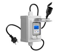 Compteur électrique numérique mobile 230 V 60 A, extérieur, KWH, étanche IP67, prise industrielle, LED, avec réinitialisation