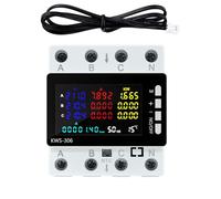 Compteur Électrique Triphasé 4 Fils 220VAC 80A | Compteur d'Énergie Wattmètre Voltmètre Ampèremètre Écran Couleur avec Protection contre les Surtensions Sous-tensions