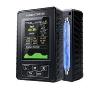 Compteur Geiger Détecteur de Radiation Nu ire Testeur de Radioactivité pour mesures Beta Gamma Rayons X Dosimètre de rayonnement avec Alarme et grand écran LCD