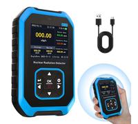 Compteur Geiger GC-01, Détecteur de Radiation Nu ire Rechargeable, Dosimètre Portable, Écran LCD, 5 Unités de Dosage, 0,0 μSv - 500 mSv, Moniteur de Radiation pour Rayons Bêta, Gamma et X (Bleu)