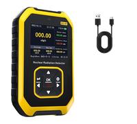 Compteur Geiger GC-01, Détecteur de Radiation Nu ire Rechargeable, Dosimètre Portable, Écran LCD, 5 Unités de Dosage, 0,0 μSv - 500 mSv, Moniteur de Radiation pour Rayons Bêta, Gamma et X (Jaune)