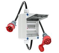 Compteur intermédiaire mobile CEE 32 A 400 V 3 phases pour mesure kWh