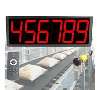 Compteur numérique électronique à 6 chiffres, affichage LED, mémoire de mise hors tension, détection 30-70 cm, max 999999, pour bande transporteuse et ligne de production
