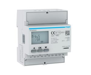 COMPTEUR TRI IND. MBUS MID - GESTION DU BATIMENT HAGER ECM300C