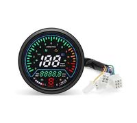 Compteur Vitesse Moto 12V Odomètre Jauge Tension | Indicateur Numérique Multifonction Universel Tachymètre Niveau D'huile(Without Sensor)