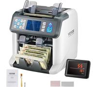 Compteuse de billets, Compteuse de billets à valeurs faciales mixtes, 2CIS, SN, UV, IR, MG, DD Détection de faux billets, Multidevises, Compteuse de valeurs et trieuse, Imprimante Activée