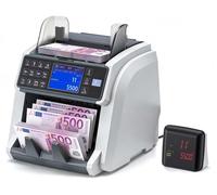 Compteuse de billets - Compteuse de billets - Contrôle d'authenticité UV/MG/IR - Billets doubles/demi-billets/billets en chaîne - Compteur de valeur pour coupures mixtes - Plusieurs devises - 1500 bil