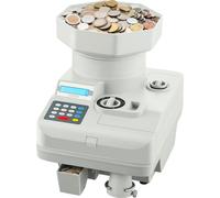 Compteuse de pièces VEVOR Trieuse de pièces avec affichage LED pour jusqu'à 11000 pièces, compteuse automatique de pièces Machine à compter l'argent adaptée aux pièces internationales et aux jetons
