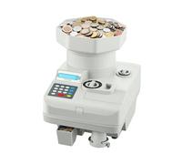 VEVOR Compteuse Trieuse de Pièces Professionnel, Machine à Compter les Pièces Capacité de Stockage 11000PCs, avec Affichage LCD, Fonction Triage et Comptage, pour Transaction, Jetons Internationaux