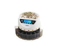 Compteuse Trieuse de Pièces en Euros, Machine à Compter les Pièces pour 8 Types de Monnaie en Euros, Capacité de Stockage 850PCs
