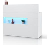 Comptoir d'accueil rectangulaire 47,24 pouces Table de bureau blanche
