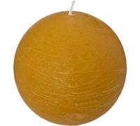 Atmosphera - Bougie boule rustique - jaune - 445g