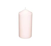 Bougie Cylindrique Déco Hugo 14cm Rose Clair