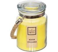 Comptoir de la Bougie - Bougie Parfumée en Verre "Corde" 500g Citronnelle Jaune G
