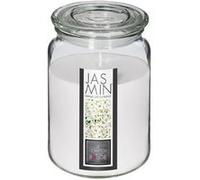 Atmosphera - Bougie Parfumée Blanche Jasmin Nina 510g - D. 10 x H. 14,5 cm - Bocal Verre, Longue Durée 72h - Pour Maison, Salon, Ambiance