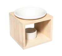 Comptoir de la Bougie - Brûle-Parfum en Céramique Bambou 11cm Naturel