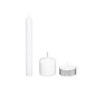 Comptoir de la Bougie - Coffret 21 Bougies "3 Formats" 20cm Blanc