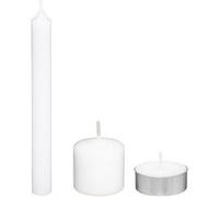 Comptoir de la Bougie - Coffret 21 Bougies "3 Formats" 20cm Blanc Blanc G