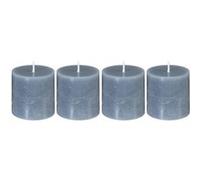 Atmosphera Bougies votives Rustic Lot de 4 Ø 4,5 x H 4,5 cm Gris