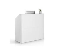 VEVOR Comptoir de Réception 118x50x111,5 cm, Banque d'Accueil Rectangulaire, Bureau de Réception, Facile à Nettoyer et Installer, Meuble pour Vente au Détail, Caisse, Hall, Salon de Beauté et Bureau