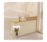 Comptoir de réception moderne et petit，comptoir de réception avec tiroirs avec armoire，comptoir caisse salon de coiffure，Comptoir Accueil Salon De Beaute，Avec la lumière(B,L120*W50CM/L47.2*W19.6IN_R)