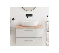 vidaXL Plan de toilette 80x60x(2-4) cm Bois massif non traité