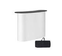 Comptoir de Stand Foire 130x46 5x95 cm avec mur table bar pliable podium pop-up sac de transport