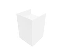 Comptoir de Vente Pour Caisse en MDF Mélamine Blanc TB60 Meuble de Rangement Modulaire Vitrine Commerce Réception 2 Etagères Internes Devant Fermé 60