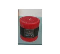Comptoir des bougies - Bougie ronde Rustic - Diam. 10 cm - Rouge