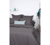 Comptoir Des Tisseurs - Drap Plat Uni Coton 240X290 Cm Gris Éléphant