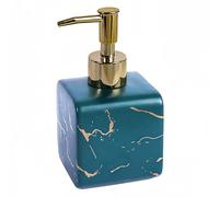 comptoir Distributeur de Savon Conception modèle marbre avec la Lotion Rechargeable Pompe for Salle Bains Décoration Vintage pour Salle de Bain(Green,Squar)