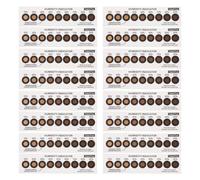 COMPUKAS 1 Ensemble Carte Indicatrice D'humidité Détection Visuelle de L'humidité à 9 Points pour Pcb en Papier Marron pour Composants Électroniques Sensibles en Zones de Stockage 40 Pièces