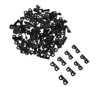 COMPUKAS 100 Charnières Métalliques Noires sans Vis pour Cadre Photo, Design Caché en Fer, 100 Pièces, Réparation DIY et Support Pliable pour Cadre Photo