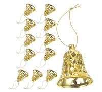 COMPUKAS 12 Pièces Cloche de Noël Dorée Suspendue pour Décoration de
