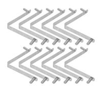 COMPUKAS 12 Pinces en V pour Le Nettoyage des Feuilles, Écumoires, Fixation pour Aspirateur Télescopique Double, Poignée avec Outil, Goupille, Épuisette, Pinces De Tête, Outils pour Spa De