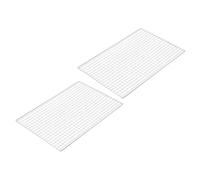 COMPUKAS 2pcs Grille de Rôtissage en Acier Inoxydable pour Barbecue, Surface Lisse et Facile à Nettoyer, pour Foyers et Fours