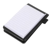 COMPUKAS Bloc-notes de Poche Noir en Pu Léger Papier Ligné pour Prise de Notes Bureau ou Maison, Carnet Pratique et Portable