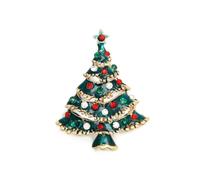 COMPUKAS Broche Épingle Décorative Élégante et Créative en Alliage Sapin de 2pcs pour Femme pour Pull ou Costume Lors des Fêtes de