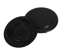 COMPUKAS Caches pour Trous de Parasol en polypropylène Noir, Lot de 2, pour Table de Jardin extérieure, adaptés aux balcons et cafés