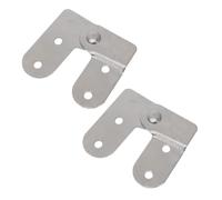 COMPUKAS Charnières Pliantes à Double Articulation Argenté, Fonctionnement Silencieux et Design Compact, Lot de 2 Pièces pour Meubles et Escaliers de Grenier Pièces ou Ateliers