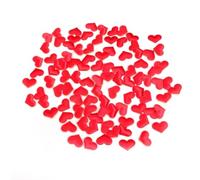 COMPUKAS Confettis de Cœur en Éponge Pétales Délicats Réutilisables Rouge 100 Pcs en Mousse et Tissu pour Décoration Mariage et Engagement
