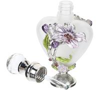 COMPUKAS Flacon Aromatique en Verre Vintage 10ml Émail Coloré, Flacon de Parfum Rechargeable Élégant et Pratique pour Salle de Bain ou Bibliothèque