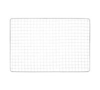 COMPUKAS Grille de Barbecue en Acier Inoxydable Rectangulaire Argentée 30x20cm, Filet Anti-Glisse Facile à Ranger pour Camping et Réunions de Famille en Plein Air