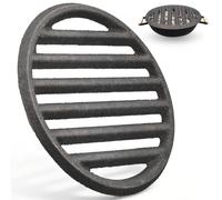 COMPUKAS Grille de Barbecue Ronde 1 Pièce, en Fer, pour Cuisson Extérieure | Rétention Thermique, Répartition Homogène Chaleur, Entretien Facile, Accessoire de Cuisson au Feu