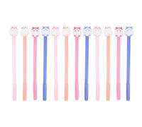 COMPUKAS Lot de 12 Stylos à Gel Effaçables de Hamster Design de Recharge Remplaçable, Plastique et Silicone, pour Fournitures de Bureau et Papeterie Scolaire Style Plusieurs styles