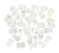 COMPUKAS Lot de 35 Clips Adhésifs pour Porte-badge D'identification en Plastique Résistant avec Design Auto-adhésif, pour Cartes D'identité et Badges de Travail