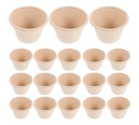 COMPUKAS Lot de 50 Coupes Jetables en Pulpe pour Dessert Glacé et Yaourt, Grosse Capacité, Pratique et Portable, pour Activités en Plein Air