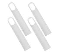 COMPUKAS Manche de Balai de Nettoyage en Plastique Blanc, Diamètre Intérieur 25 Mm, Design Monobloc, Léger et Polyvalent, 4 Pièces pour Usage en Centre Commercial et Nettoyage